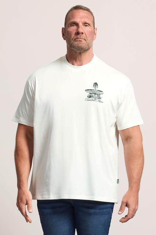 BadRhino Big & Tall White 'The Tuskstone Manor' Graphic T-Shirt | BadRhino  1