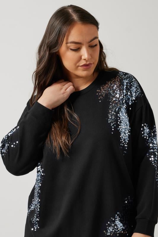 Plus size sequin sweatshirt on sale