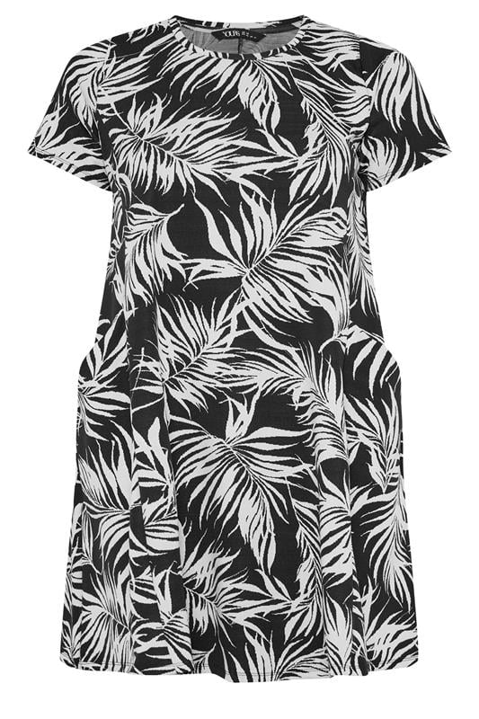 YOURS Plus Size Black Jacquard Print Dress | Yours Clothing 5