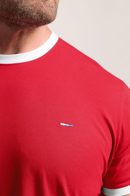 BadRhino Big & Tall Red Ringer T-Shirt | BadRhino 4