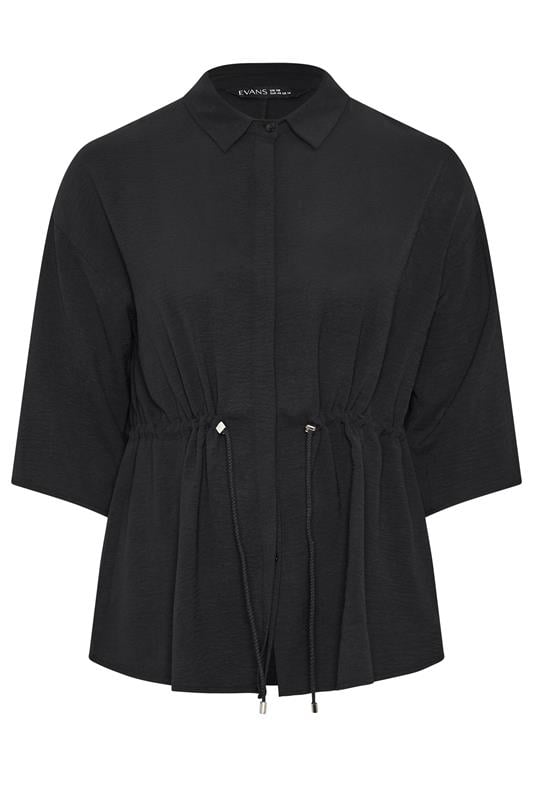 EVANS Plus Size Black Collared Shacket | Evans 6
