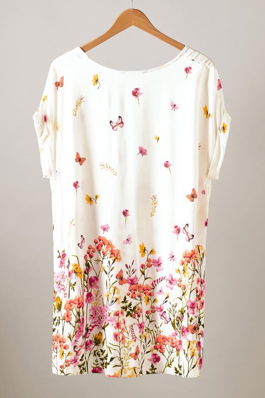 EVANS Plus Size White Floral Print Blouse | Evans 6