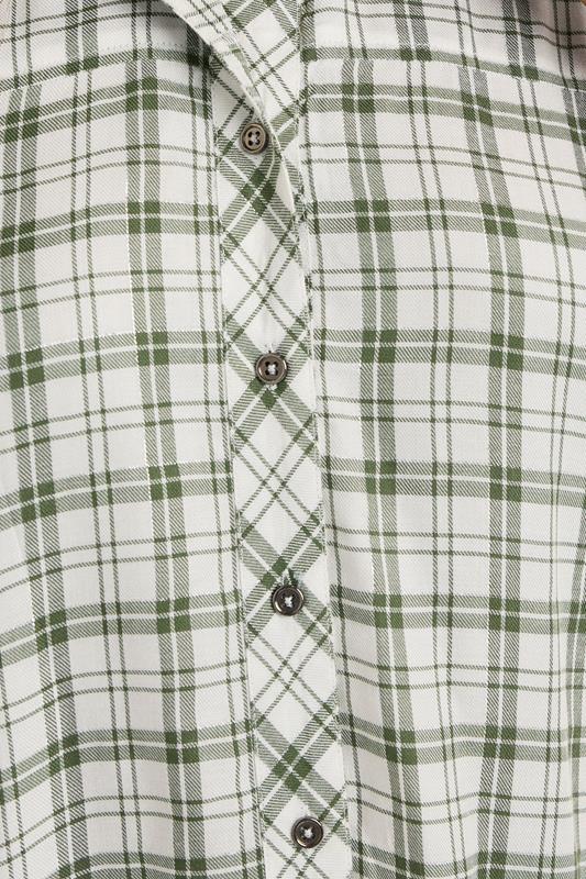 YOURS Plus Size Green Metallic Check Print Shirt | Yours Clothing 4
