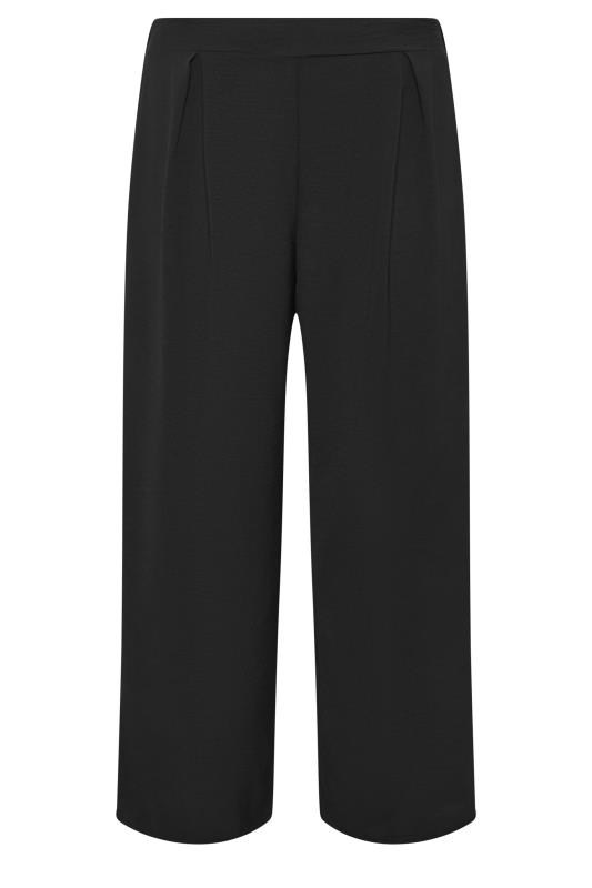 YOURS LONDON Plus Size Black Crepe Wide Leg Trousers | Yours Clothing 6