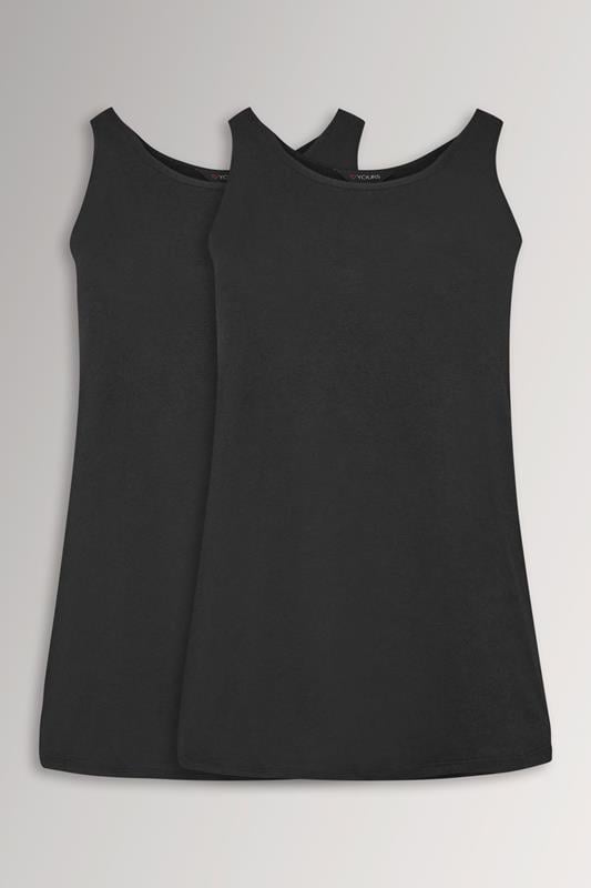  YOURSET 2 PACK Curve Black Core Vest Tops