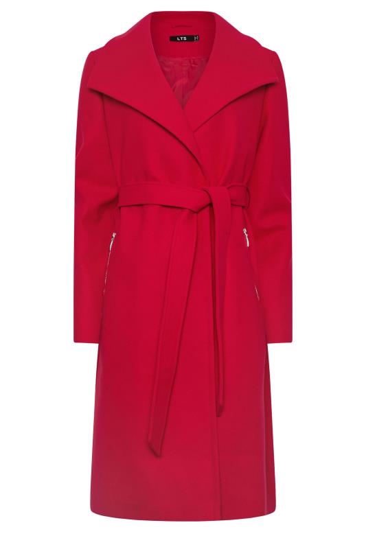 LTS Tall Red Belted Wrap Formal Coat | Long Tall Sally 5