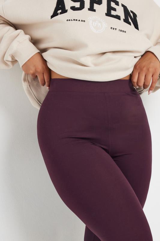 Plus Size Plum Purple Soft Touch Leggings | Yours Clothing  4