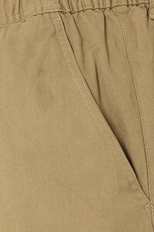 D555 Big & Tall Stone Brown Elasticated Stretch Shorts | BadRhino 5