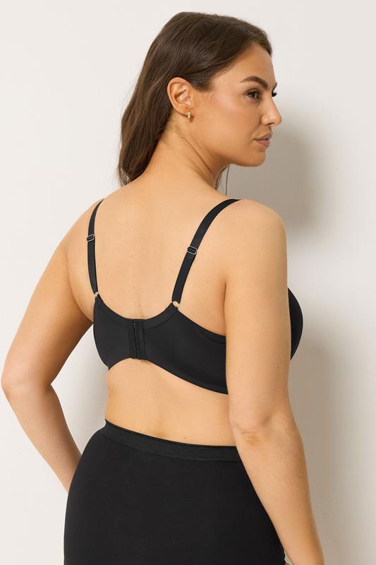 YOURS Plus Size Black Moulded Underwired New T-Shirt Bra | Yours Clothing 4