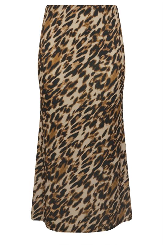 LIMITED COLLECTION Plus Size Natural Brown Leopard Print Maxi Skirt | Yours Clothing  7