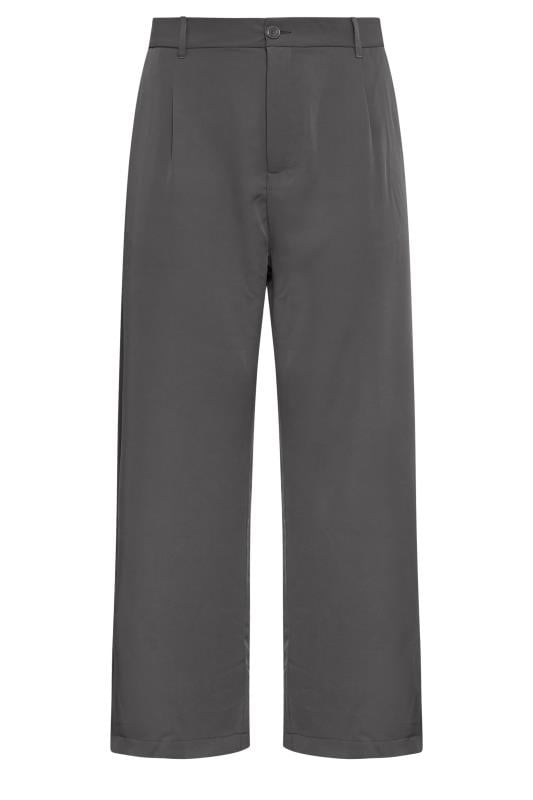 YOURS Plus Size Grey Wide Leg Dad Trousers | Yours Clothing 6