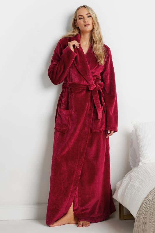 LTS Tall Red Super Luxe Maxi Dressing Gown | Long Tall Sally 2