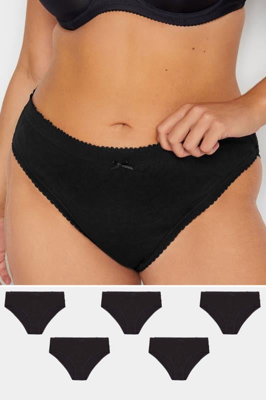 Ladies Briefs 5 Pack Underwear Shorts Midi Knickers Lingerie Cotton Size 6- 20
