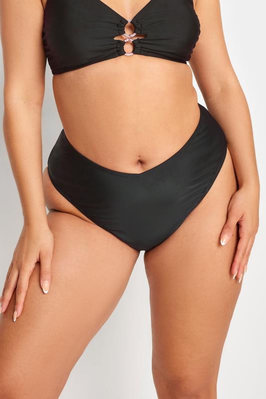 YOURS Plus Size Black V-Front Bikini Brief | Yours Clothing 5