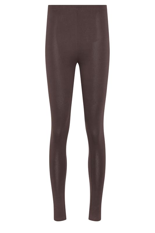 LTS Tall Women's Chocolate Brown Cotton Stretch Leggings | Long Tall Sally 5