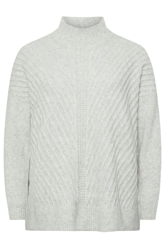 EVANS Plus Size Light Grey Knitted Jumper | Evans  6