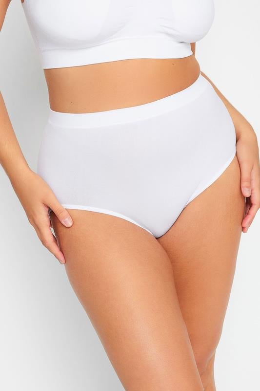  YOURS Curve White Seamless Light Control Full Briefs