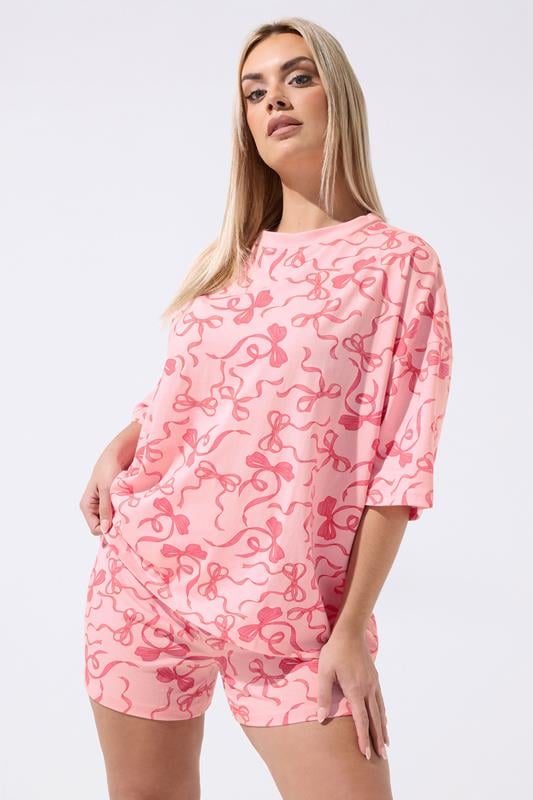  LIMITED COLLECTION Curve Pink Bow Pyjama Set