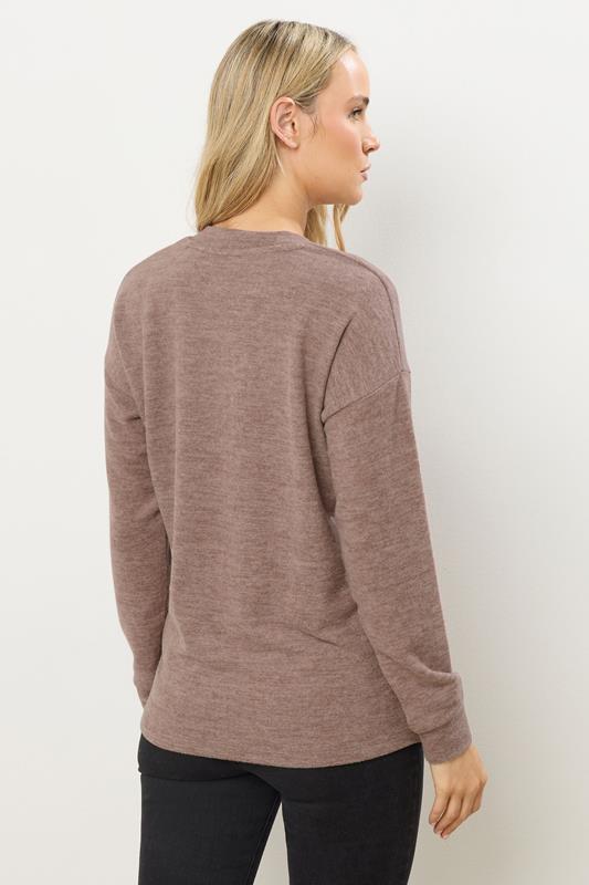 LTS Tall Brown Animal Embellished Jumper | Long Tall Sally 2