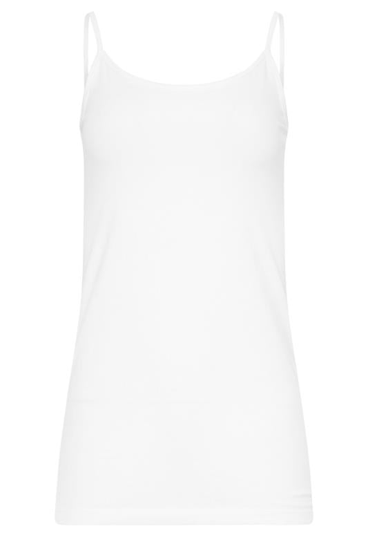 LTS White Cotton Stretch Cami Top | Long Tall Sally 6
