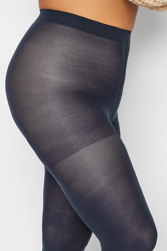 Navy Blue 50 Denier Tights | Yours Clothing 2