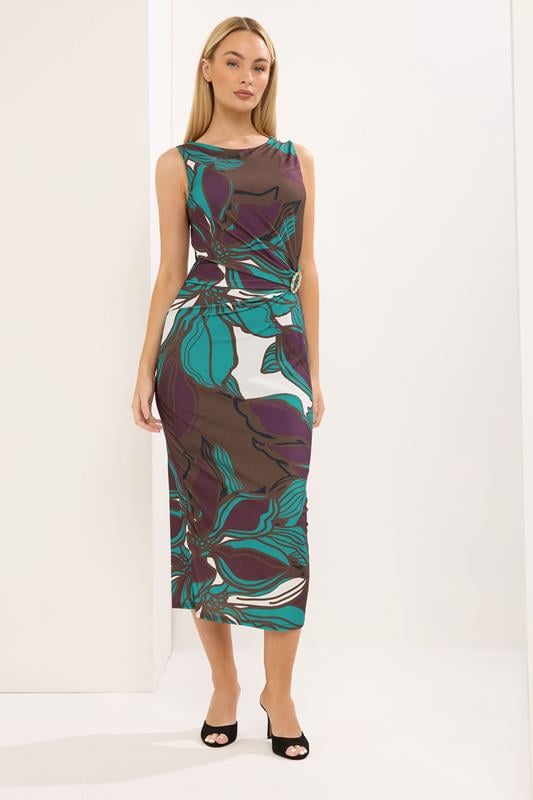 STAR Chocolate Brown Floral Wrap Dress | StarByJM 1