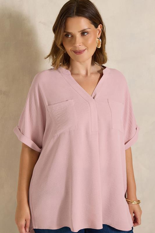  EVANS Curve Rose Pink Overhead Utility Shirt