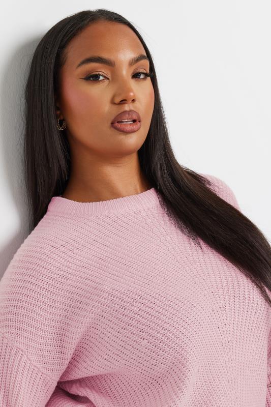 YOURS Plus Size Pink Essential Jumper | Yours Clothing 4