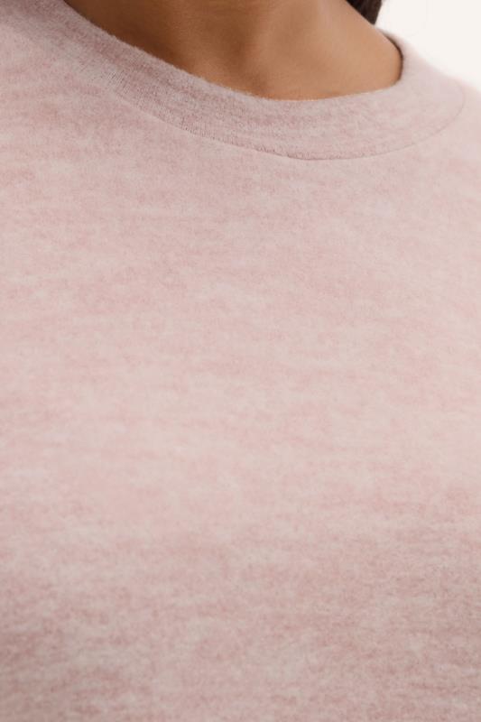 YOURS Plus Size Light Pink Soft Touch Jumper | Yours Clothing 4