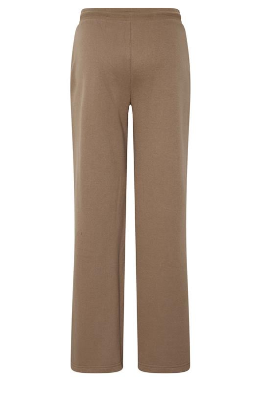 LTS Tall Women's Mocha Brown Embroidered Wide Leg Joggers | Long Tally Sally 6