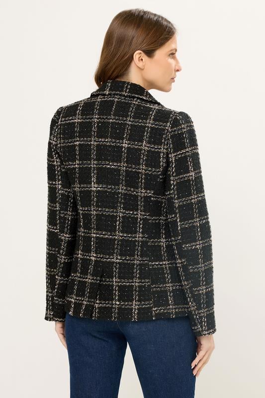 STAR Black Check Boucle Blazer | StarByJM 4
