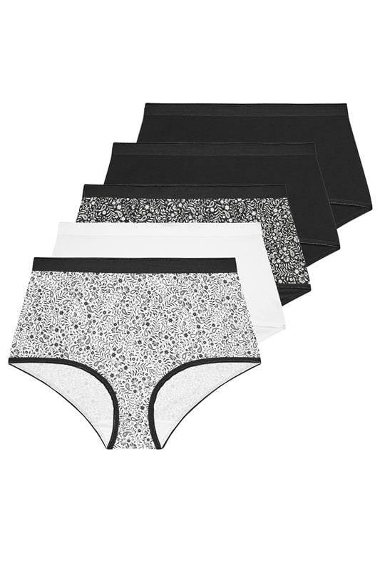  YOURSET Curve Black Paisley Print Full Briefs