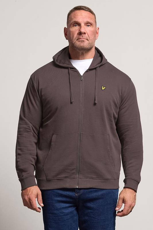  LYLE & SCOTT Big & Tall Brown Zip Through Hoodie