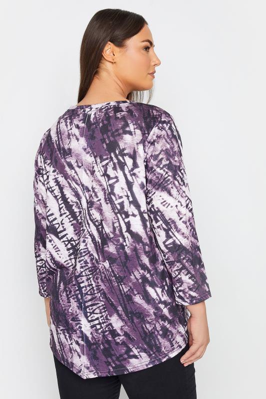 Evans Purple Tye Dye Embellished Top 3