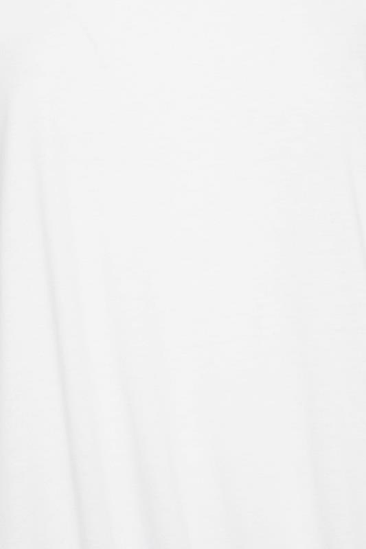 YOURS Plus Size White Lace Sleeve Bubble Hem T-Shirt | Yours Clothing 5