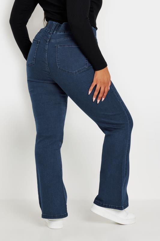 YOURS Plus Size Blue Bootcut Jeggings | Yours Clothing  3