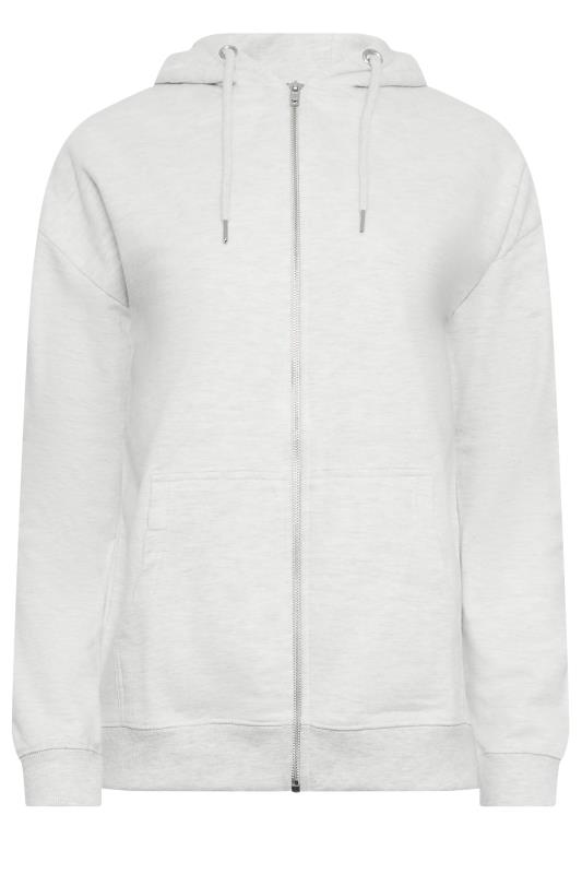 LTS Tall Light Grey Zip Through Pocket Hoodie | Long Tall Sally  5