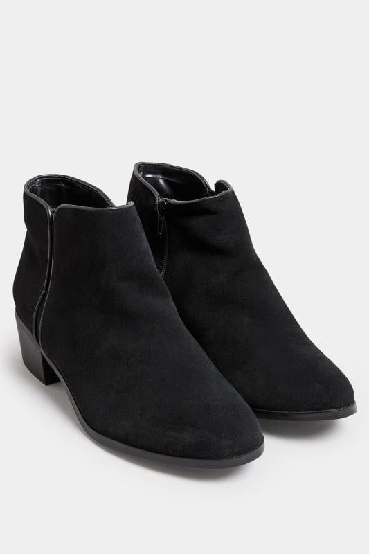 Avenue Black Suede Effect Ankle Boots 1