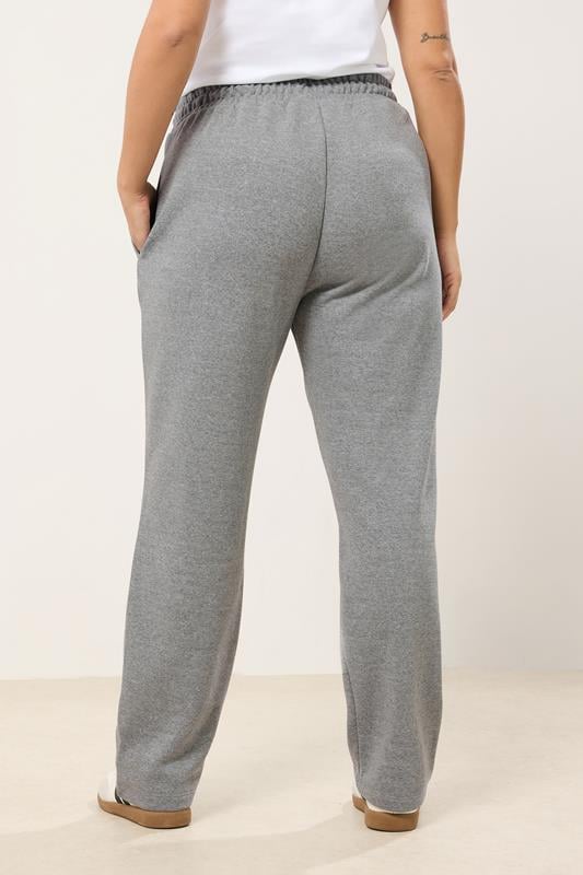 YOURS Plus Size Grey Straight Leg Joggers | Yours Clothing 2