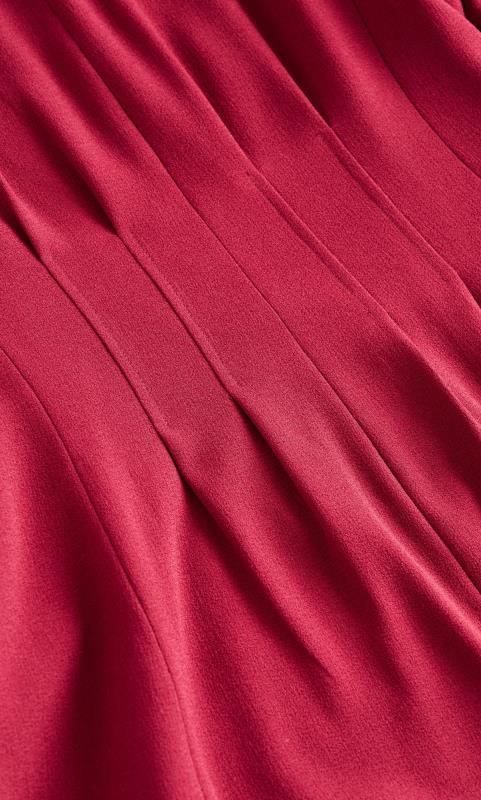 Elegance Red Burgundy Waist Tied Suit Jacket 7