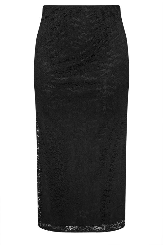 YOURS Plus Size Black Lace Maxi Skirt | Yours Clothing  5