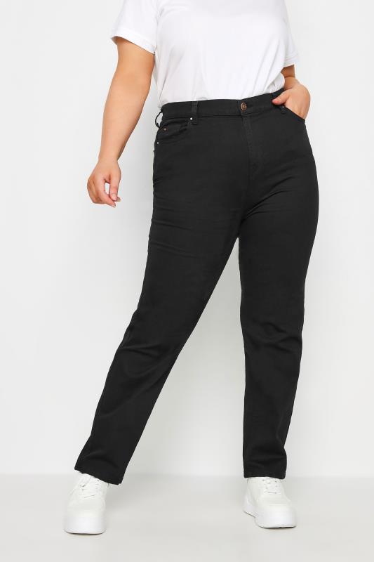 Plus Size  YOURS Curve Black Straight Leg RUBY Jeans