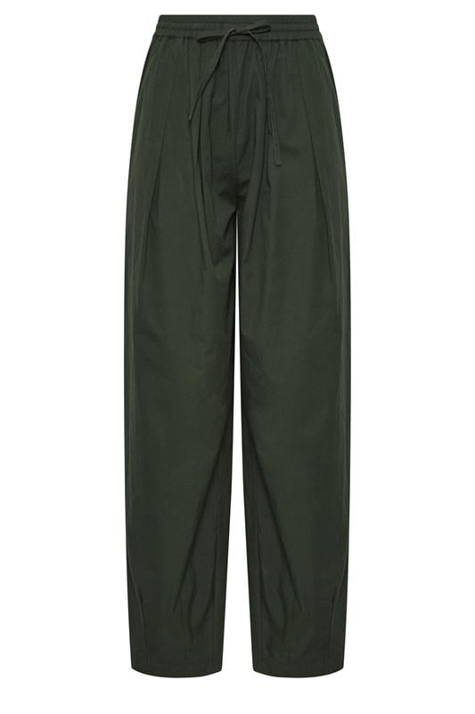 LTS Tall Women's Dark Green Cotton Barrel Trousers | Long Tall Sally 5