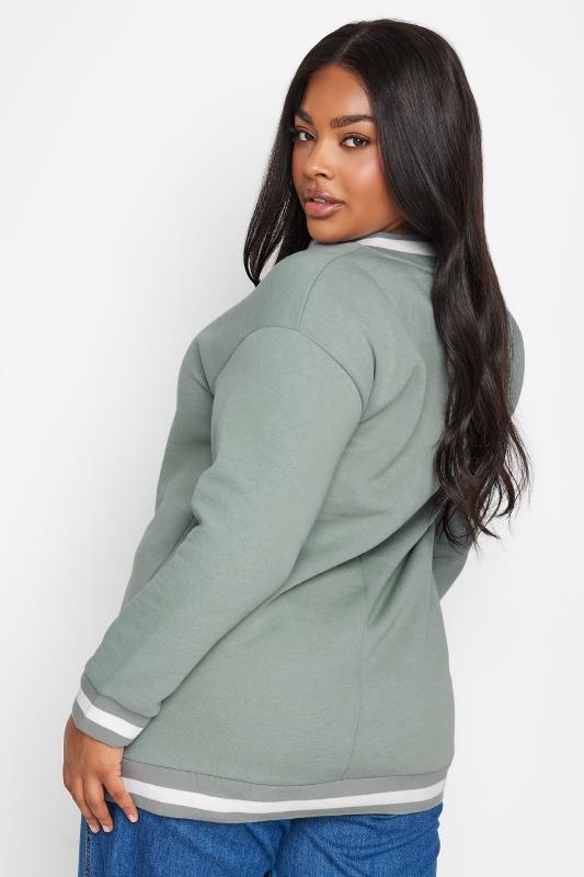 YOURS Plus Size Grey 'New York' Varsity Sweatshirt | Yours Clothing 3