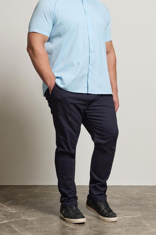 BadRhino Big & Tall Navy Blue Stretch Chinos