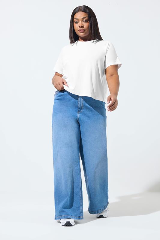 LIMITED COLLECTION Plus Size White Boxy T-Shirt | Yours Clothing 1