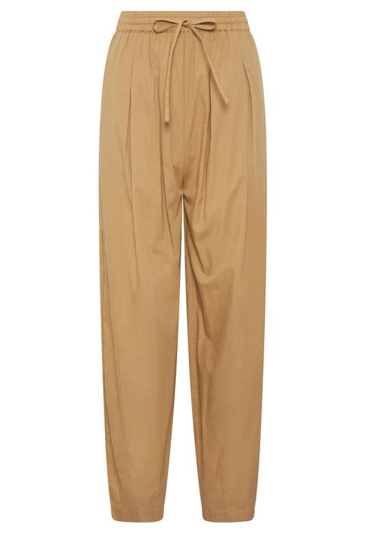 LTS Tall Women's Stone Brown Cotton Barrel Leg Trousers | Long Tall Sally 5