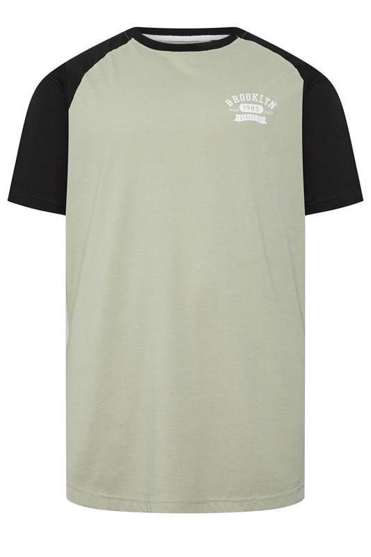 KAM Big & Tall Natural Brown 'Brooklyn' Raglan Tee | BadRhino 2