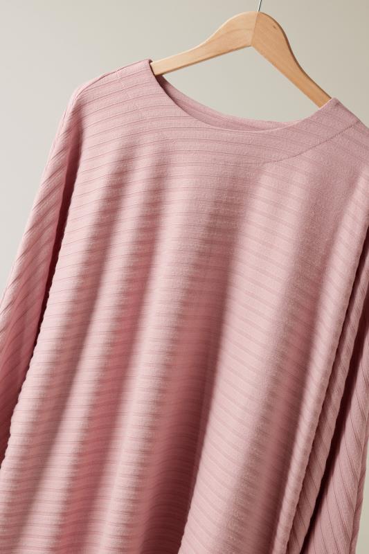 EVANS Plus Size Pink Ribbed Soft Touch Jumper | Evans 8