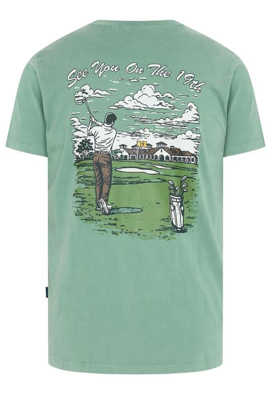 BadRhino Big & Tall Green Extra Long Pigment Dye Golf Graphic T-Shirt | BadRhino 7